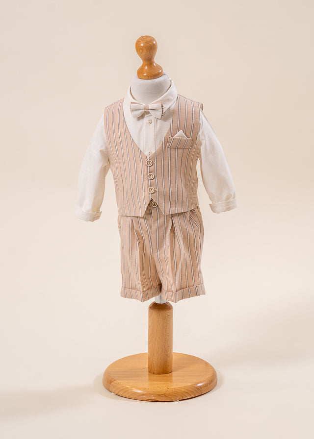 Set Botez  Dan 3 Piese   Costum Trusou Lumanare  Personalizat Botez AnneBebe