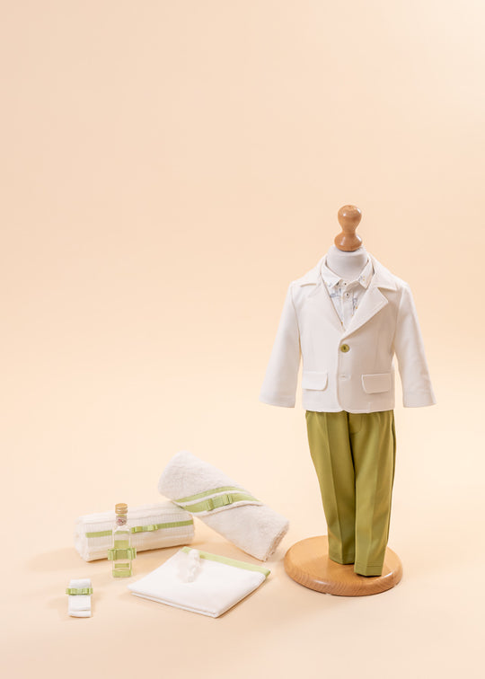 Adelin Baptism Set 2 Pieces, Customizable Suit and Suit for Boys AnneBebe