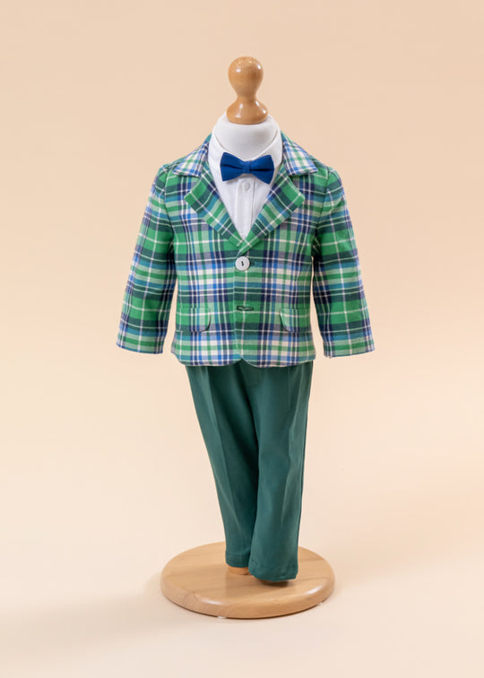 Elegant Suit Razvan Jacket Green Large Plaid AnneBebe