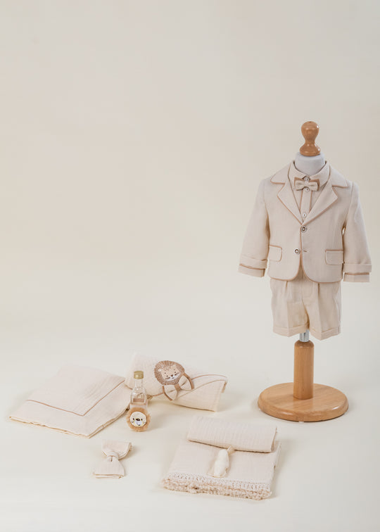 Hector Christening Set 2 Pieces Suit and Personalized Layette AnneBebe