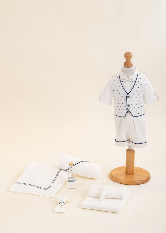 Set Botez Mihai 2 Piese Costum si Trusou Personalizat AnneBebe