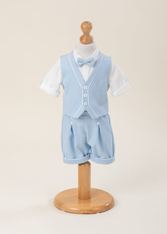 Costum Kenzo Vesta Si Pantalon Bleu Si Cheder Crem AnneBebe