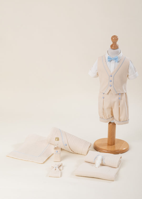 Kevin Christening Set 2 Pieces Suit and Personalized Layette AnneBebe