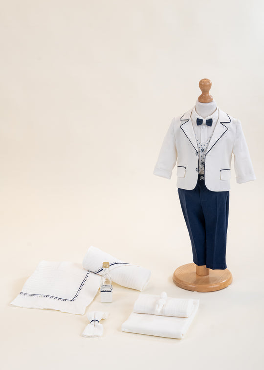 Set Botez Sorin 2 Piese Costum si Trusou Personalizat AnneBebe