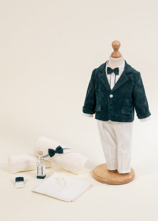 Set Botez Sabin 2 Piese Costum si Trusou Personalizat AnneBebe