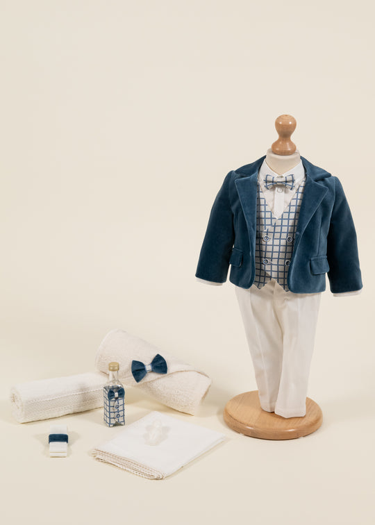 Set Botez Antonio 2 Piese Costum si Trusou Personalizat AnneBebe