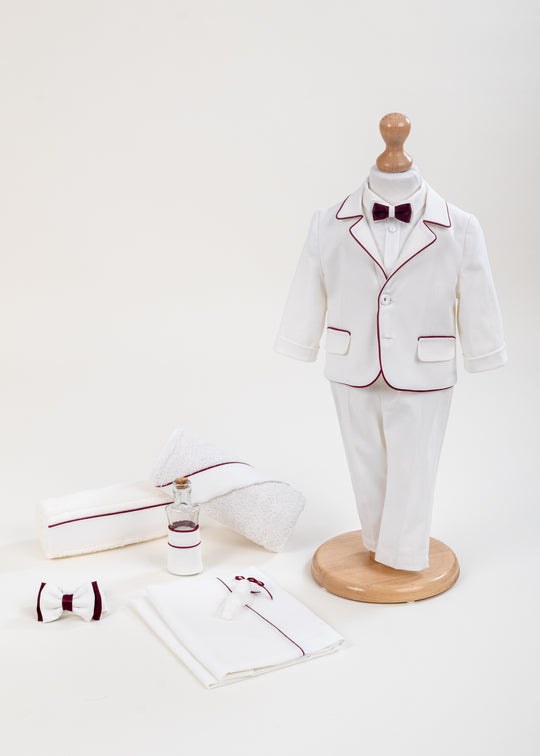 Set Botez Ethan 2 Piese Costum si Trusou Personalizat AnneBebe