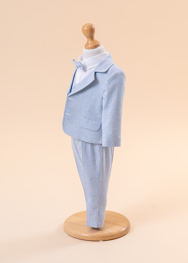 Елегантний костюм Маріус в синю смужку, довгі і короткі штани AnneBebe