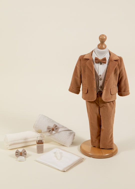 Set Botez Dacian 2 Piese Costum si Trusou Personalizat AnneBebe