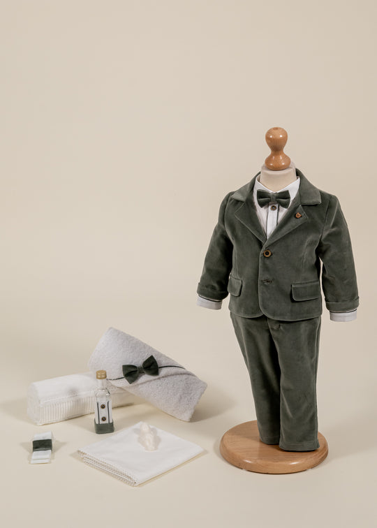 Set Botez Dominic 2 Piese Costum si Trusou Personalizat AnneBebe