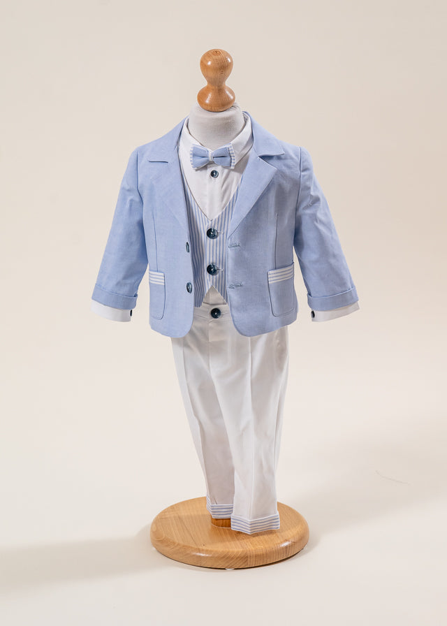 Set Botez Mike 2 Piese, Costum si Trusou  Personalizat AnneBebe