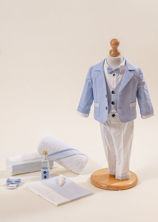 Set Botez Mike 2 Piese, Costum si Trusou Personalizat AnneBebe