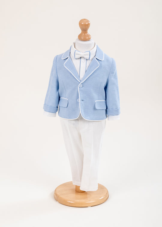 Costum Leonard Sacou Bleu Pantalon Lung Si Scurt AnneBebe
