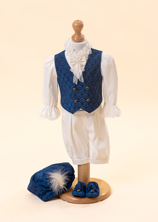 Costum Print Vesta Brocard Albastru AnneBebe