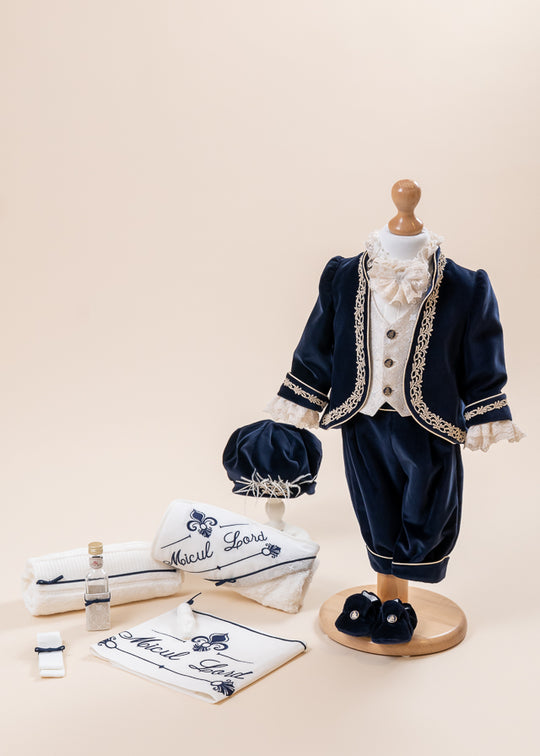 Baptism Set of the Little Lord 2 Pieces Costume and Suit Personalized AnneBebe