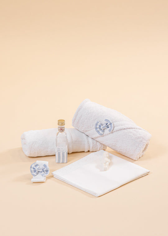 Trusou Batez Cristian Alb Bows Stripes Late Bleu AnneBebe