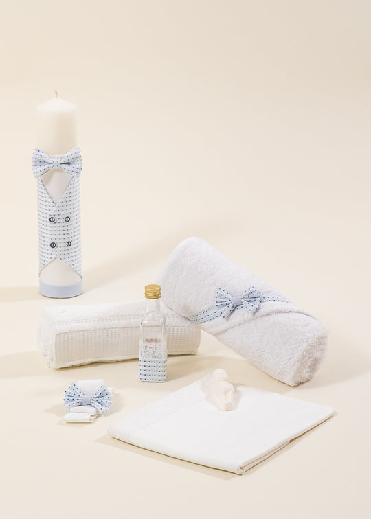 Set Botez Eric 2 Piese, Lumanare si Trusou  Personalizat Botez AnneBebe