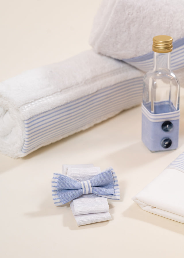 Set Botez Mike 2 Piese, Lumanare si Trusou  Personalizat Botez AnneBebe
