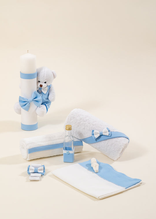 Set Botez Robert 2 Piese, Lumanare si Trusou  Personalizat Botez AnneBebe