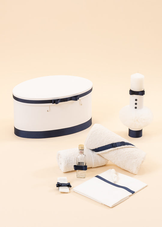 Luigi Baptism Set 3 Pieces, Candle, Truss and AnneBebe Baptism Chest