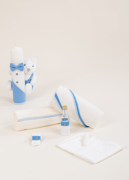 Set Botez Amza 2 Piese Lumanare si Trusou Personalizat AnneBebe