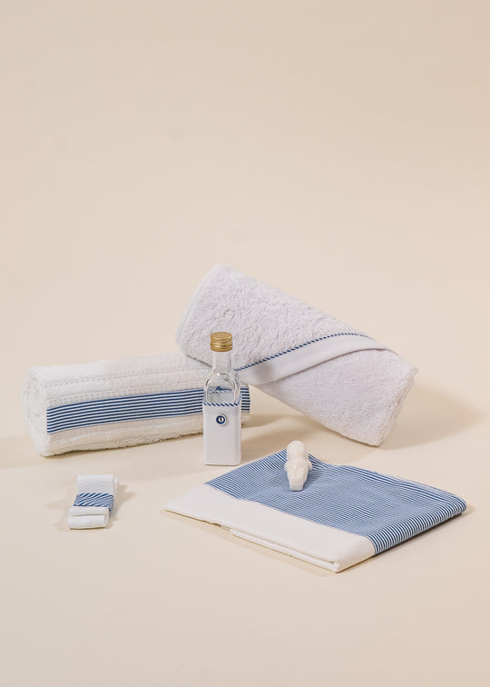 Trusou Armand Alb Banda Dungi Bleu AnneBebe