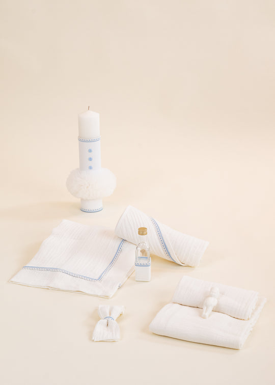 Christening Set 2-Piece Suit, Candle and Personalized Christening Layette AnneBebe