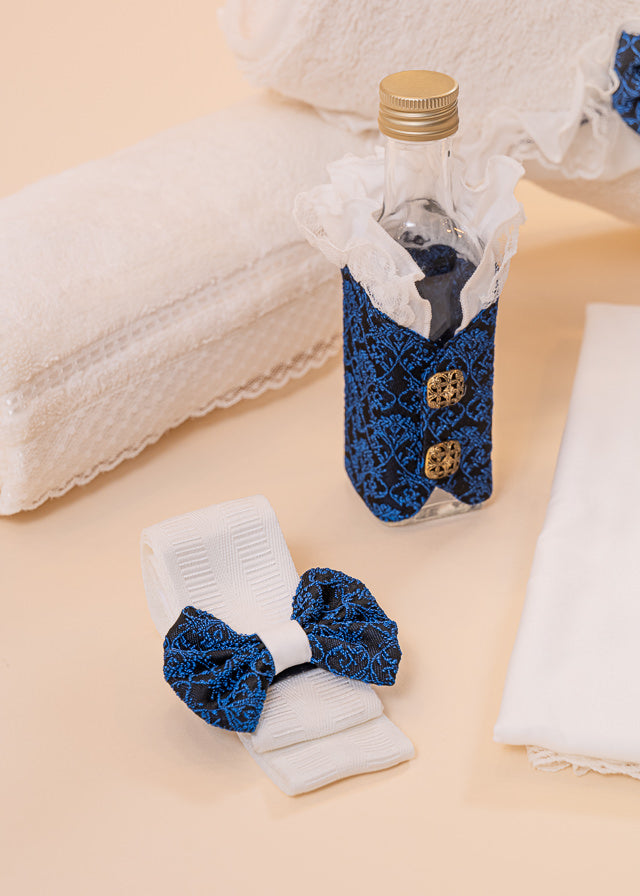 Cosmin Christening Set 2 Pieces, Candle and Personalized AnneBebe Kit