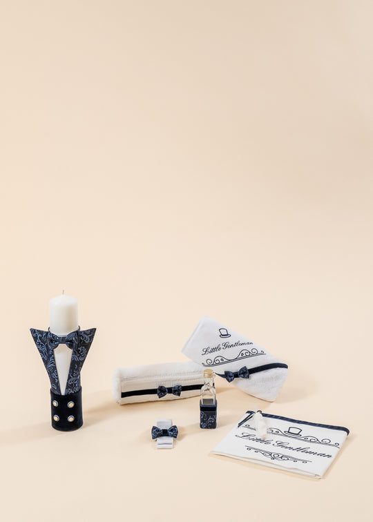 Set Botez Lucian 2 Piese, Lumanare si Trusou Personalizat Botez AnneBebe