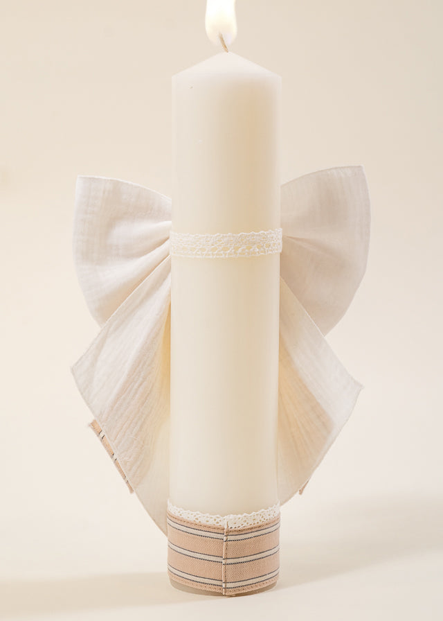 Set Botez  Dan 3 Piese   Costum Trusou Lumanare  Personalizat Botez AnneBebe