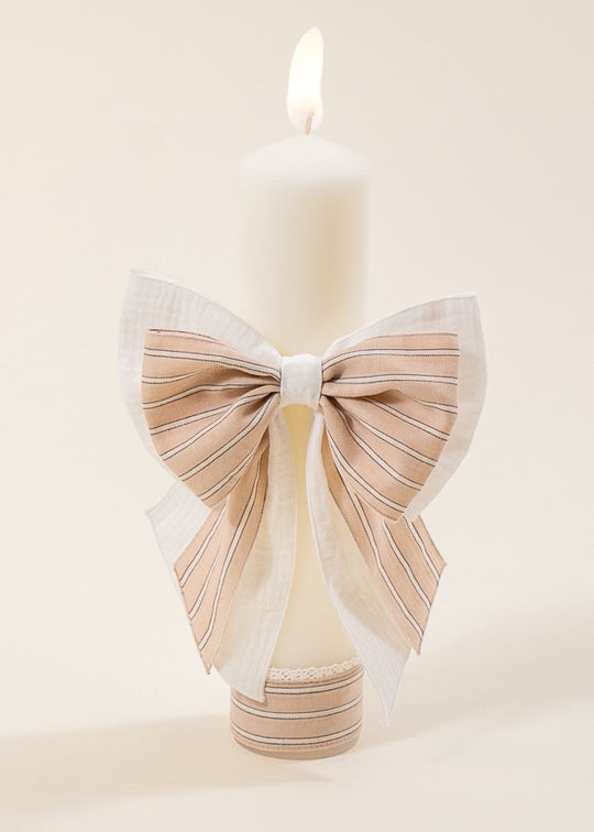 Lumanare Dan Crem Funda Cappuccino Dungi Crem AnneBebe