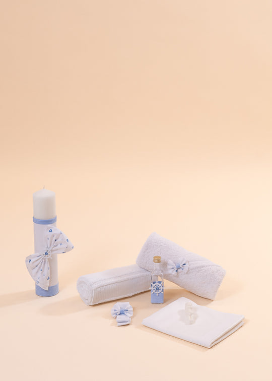 Alin Baptism Set 2 Pieces, Candle and Personalized AnneBebe Kit