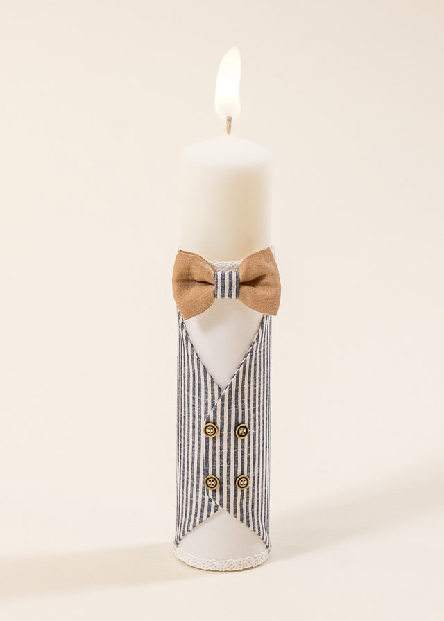 Set Botez Teodor 3 Piese Costum Trusou Lumanare Personalizat Botez AnneBebe
