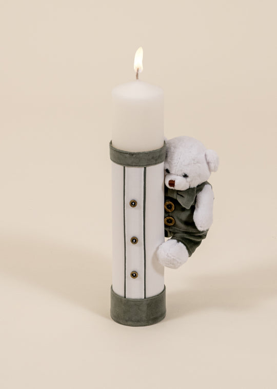 Lumanare Dominic Urs Alb Catifea Vernil AnneBebe