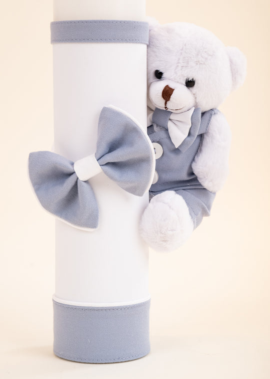 Lumanare Calin Urs Alb Funda Bleu AnneBebe