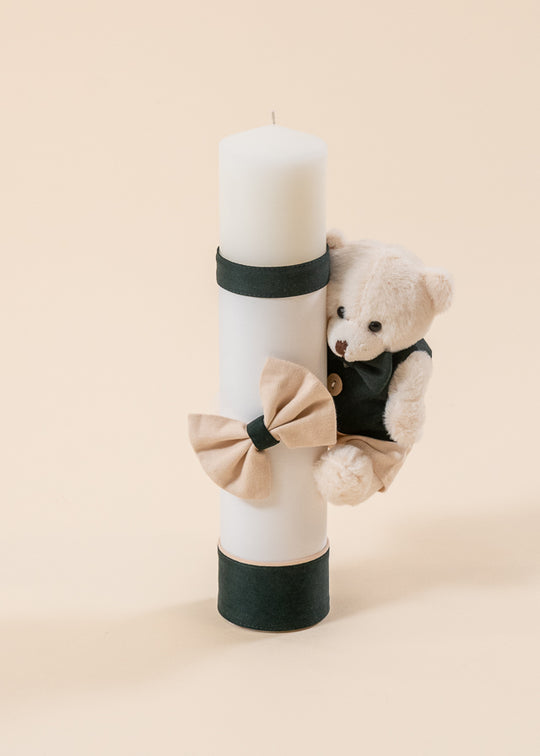 Lumanare Cezar Urs Crem Funda Cappucino AnneBebe