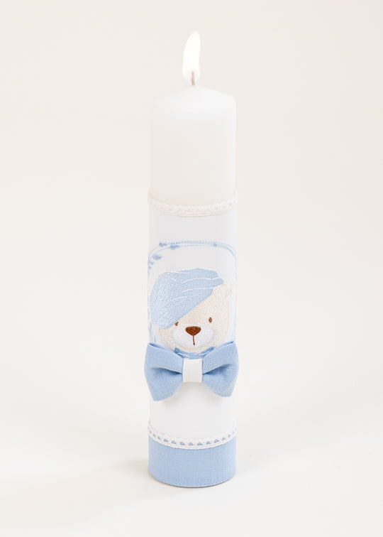 Lumanare Leonrad Cem Urs Brodat Bleu AnneBebe
