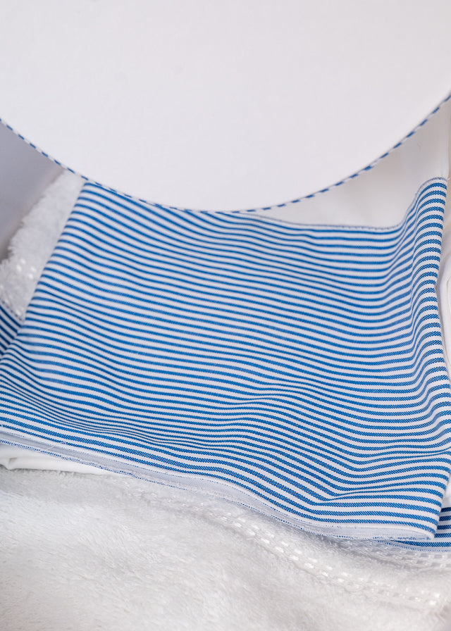 Cufar Armand Oval Alb Banda Dungi Bleu AnneBebe