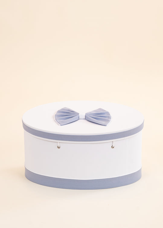Cufar Calin Oval Alb Banda Si Funda Bleu AnneBebe