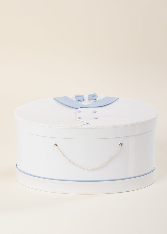 Rene Ivory Chest with Shawl Collar Vest Blue