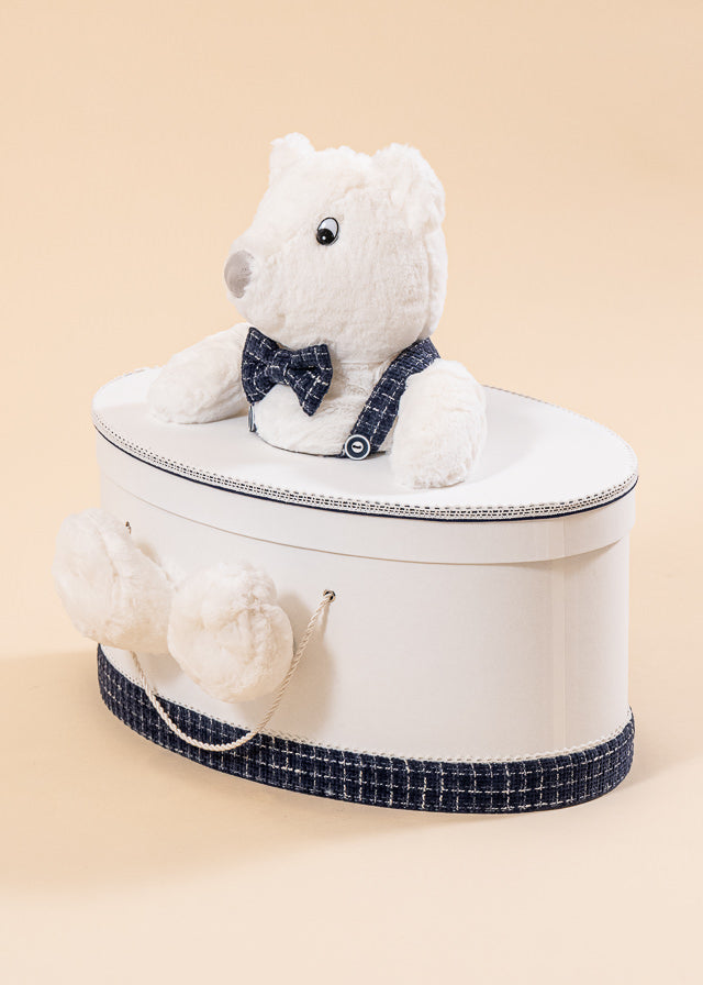 Set Botez Patrick 3 Piese, Lumanare, Trusou si Cufar Personalizat Botez AnneBebe