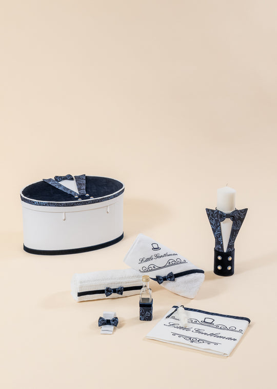 Lucian Baptism Set 3 Pieces, Candle, Trunk and Personalized Baptism Chest AnneBebe