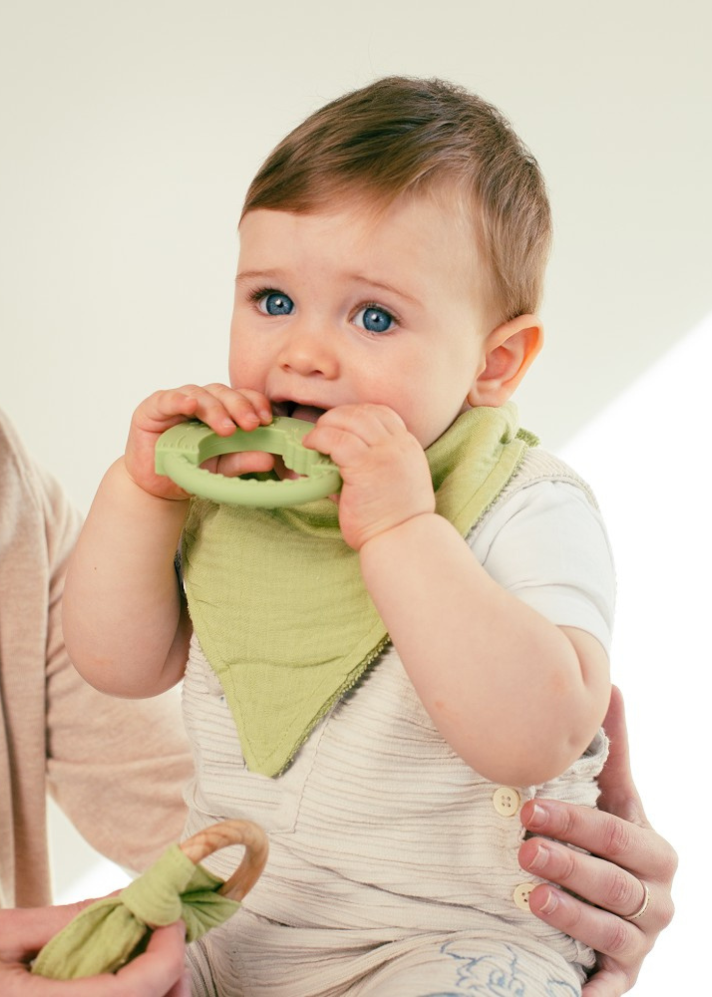 Set Jucarie, Batista, Bandana, Jucarie Dentitie Verde SET41-74 Don Algodon