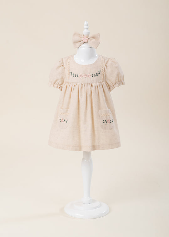 Rochita In Capucino Broderie Flori Roz AnneBebe