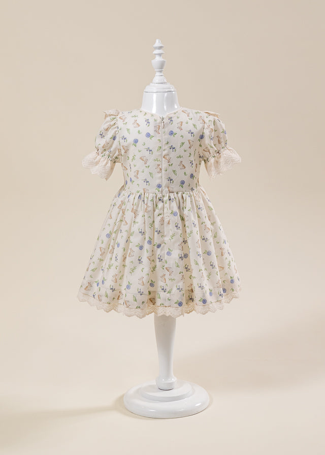 Cherry Print Dress &amp; Cotton Lace Collar AnneBebe