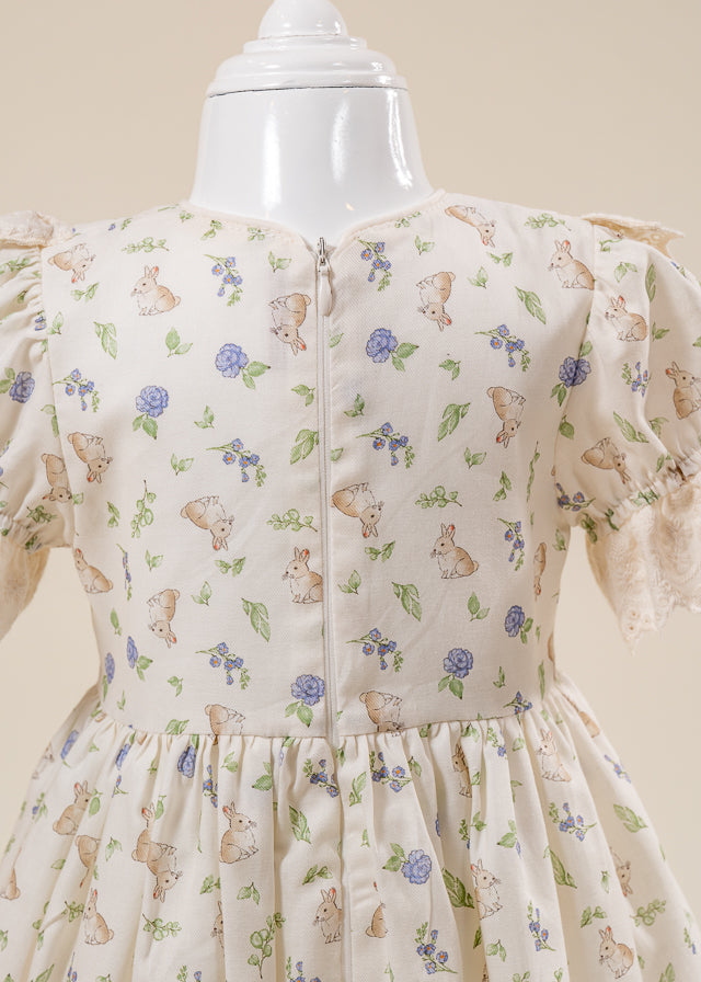 Cherry Print Dress &amp; Cotton Lace Collar AnneBebe
