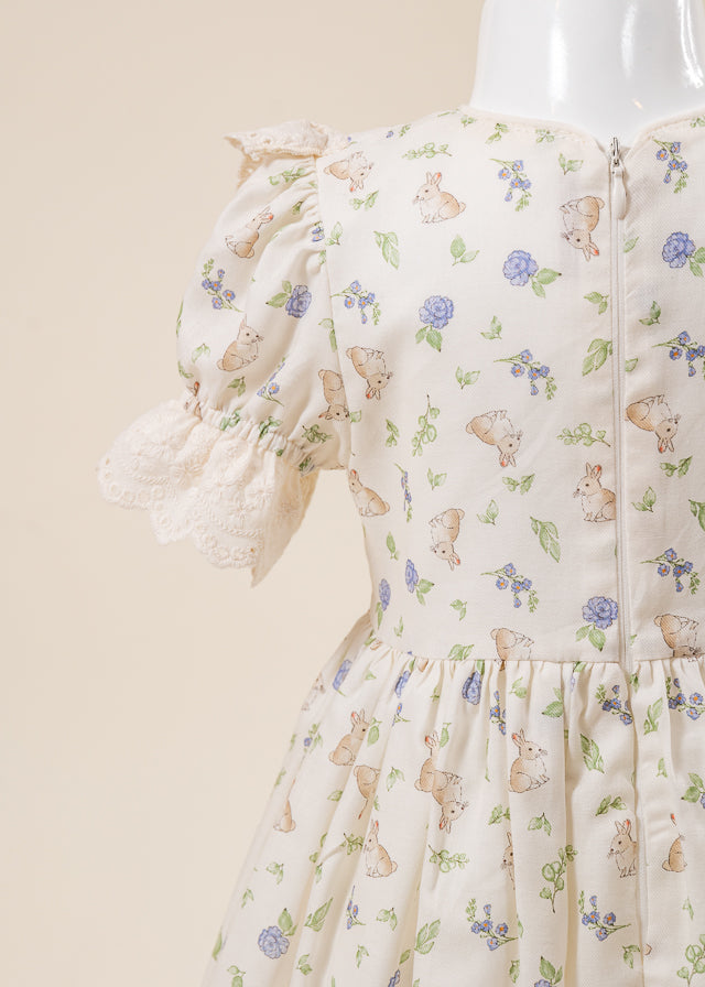 Cherry Print Dress &amp; Cotton Lace Collar AnneBebe