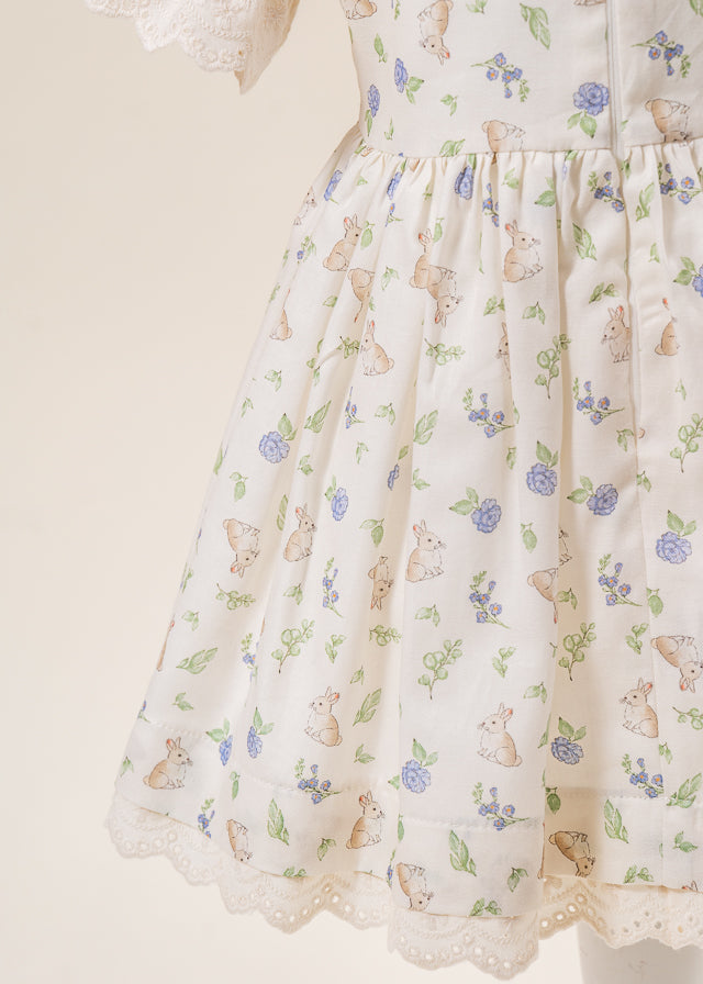 Cherry Print Dress &amp; Cotton Lace Collar AnneBebe