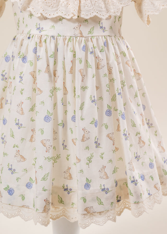 Cherry Print Dress &amp; Cotton Lace Collar AnneBebe