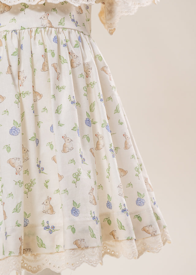Cherry Print Dress &amp; Cotton Lace Collar AnneBebe